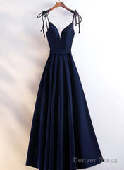 Beautiful Velvet Straps Long V-Neckline Long Party Dress, Velvet Bridesmaid Dresses