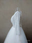 Beautiful White Pearls And Beadings Long Sleeves Prom Dresses, White Prom Gowns