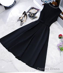 Black A Line Short Homecoming Dress