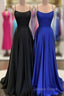 Black And Royal Blue Prom Dresses, Evening Gown, Graduation School Party Dresses, Winter Formal Dresses