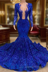 Black Girl Prom Dresses Mermaid Long Prom Dresses