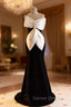 Black Mermaid Velvet One Straps Prom Dresses