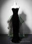 Black Mermaid Velvet Sweetheart Long Prom Dress, Black Prom Dress