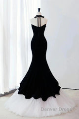 Black Sweetheart Mermaid Tulle Prom Dresses