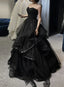 Black Sweetheart Tulle Ball Gowns Prom Dress Black Long Prom Dress shops
