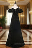 Black Velvet Spaghetti Straps Prom Dresses