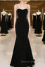 Black Velvet Straps Tea Length Prom Dress, Black Velvet Homecoming Dresses