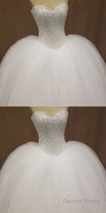 Bling Sweetheart Wedding Dress Drop Waist Ball Gown For Women Prom Dress, Evening Dress