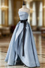 Blue Satin Long Prom Dress Prom Dress, Blue Satin Prom Dresses