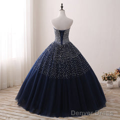 Blue Sequins Quinceanera Dresses, Gorgeous Formal Gowns, Prom Dress
