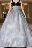 Blue Straps Black Velvet Quinceanera Dresses