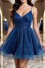 Blue tulle short prom Dress blue tulle homecoming Dresses