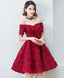 Cute Burgundy Short Prom Dress