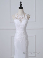 Precious Spaghetti Strap Lace Mermaid Wedding Dresses