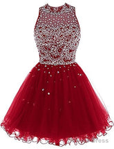 Burgundy Homecoming Dress Beading