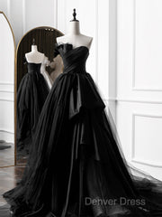 Burgundy Long Prom Dresses, Burgundy Satin Formal Long Evening Dresses