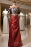 Burgundy Pleats Off the Shoulder Prom Dresses
