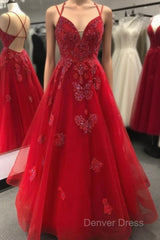 Burgundy Sweetheart Tulle Lace Long Backless Appliques Prom Dresses