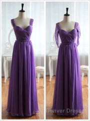 Cap Sleeves Backless Chiffon Prom Dresses Bridesmaid Dresses