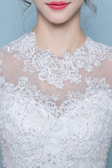 Cap Sleeves Floor-Length Court Train Wedding Dress With Beading