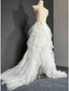 Casual Wedding Dresses A Line Separates Separates Court Train Tulle Overskirts Bridal Gown With Solid Color