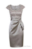 Elegant Short Silver Cap Sleeves Mother Of The Bride Dress, Homecoming Dresses