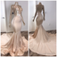 Black Girl Prom Dress, Backless Champagne Pink Cheap Prom Dresses, With Appliques