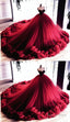 Ball Gowns Ruffles Wedding Prom Dresses, Sweetheart Straps