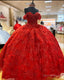 Elegant Red Ball Gowns Quinceanera Prom Dresses, For Sweet 16