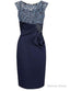 Cap Sleeves Sheath Mother Of The Bride Dress, With Lace Sequins Homecoming Dresses