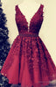 Tulle Homecoming Dress, Burgundy Homecoming Dresses