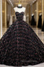 Champagne Gold Sequins Sweetheart Quinceanera Dresses