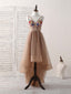 Champagne Short Prom Dress, Cute Champagne Homecoming Dresses