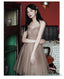 Champagne Tulle Knee Length Beaded Sweetheart Prom Dress, Short Homecoming Dress Prom Dresses