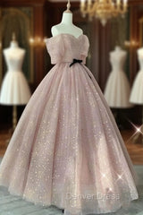 Champagne Tulle Long Prom Dresses ,Tulle Lace Evening Dresses