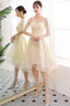 Champagne Tulle Short Prom Dress, Champagne Homecoming Dresses