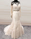 Chantily Lace Mermaid Wedding Dress Off Shoulder Long Sleeves