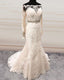 Chantily Lace Mermaid Wedding Dresses Off Shoulder Long Sleeves
