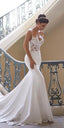 Charming Appliques Lace Mermaid Wedding Dresses With Straps, Sexy Sleeveless Prom Gowns