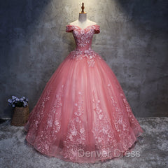 Charming Ball Gown Off-The-Shoulder Tulle Sweet 16 Dresses, Quinceanera Dresses