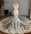 Charming Jewel Garden Sleeveless Mermaid Lace Wedding Dresses with Appliques