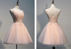 Charming Pearl Pink Tulle Formal Dress , Lovely Homecoming Dresses