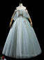 Charming Princess Light Green Tulle with Lace Flowers Prom Dress, Light Green Prom Dresses