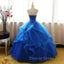 Charming Royal Blue Tulle Prom Gowns , Sweet Prom Dresses
