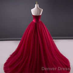 Charming Satin And Tulle V-Neckline Sweet 16 Gown, Tulle Formal Gown