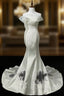 Charming Sexy Mermaid Wedding Dresses Real Photo Satin With Appliques