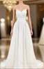 Cheap Bride Marry Dress White Chiffon Embroidery Wedding Dresses