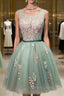 Cheap homecoming Dresses Elegant A Line Scoop Sleeveless Open Back