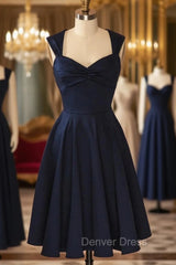 Cheap Short Blue Chiffon homecoming Dresses