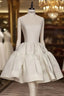 Chic Ball Gowns Straps White Satin Homecoming Dress Birthday Dresses Birthday Outfits